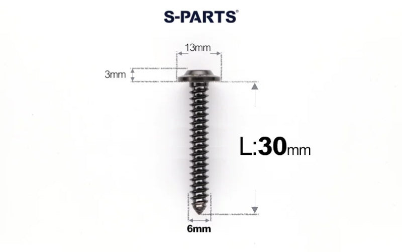 SPARTS M6 Titanium Flanged Button Head Self-Tapping Bolt D13