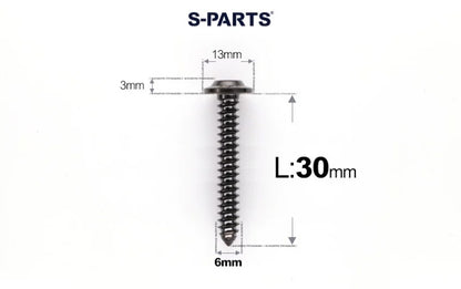 SPARTS M6 Titanium Flanged Button Head Self-Tapping Bolt D13