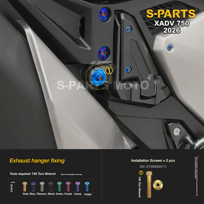 SPARTS Titanium Bolt Kit for Honda X-ADV 750 2026 Bodywork Fasteners