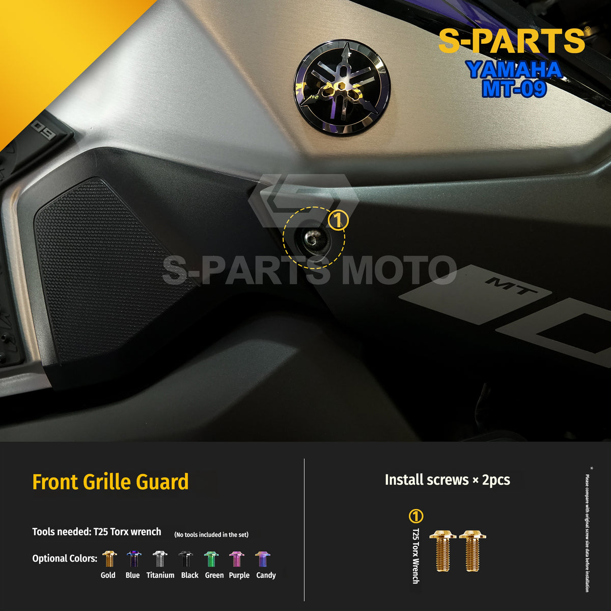 SPARTS Titanium Bolt Kit | TC4 Grade for  Yamaha MT-09 Motorcycle Fasteners