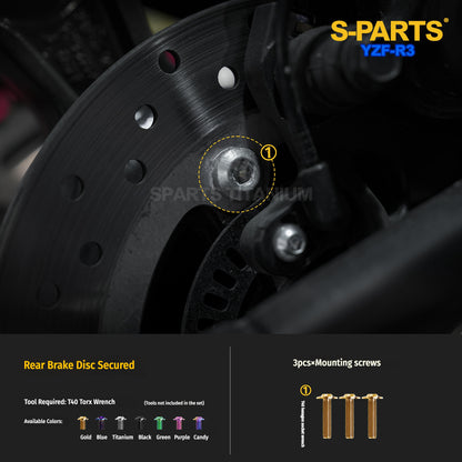 Yamaha YZF-R3 Titanium Rear Brake, Footpeg & Exhaust Bolts | SPARTS