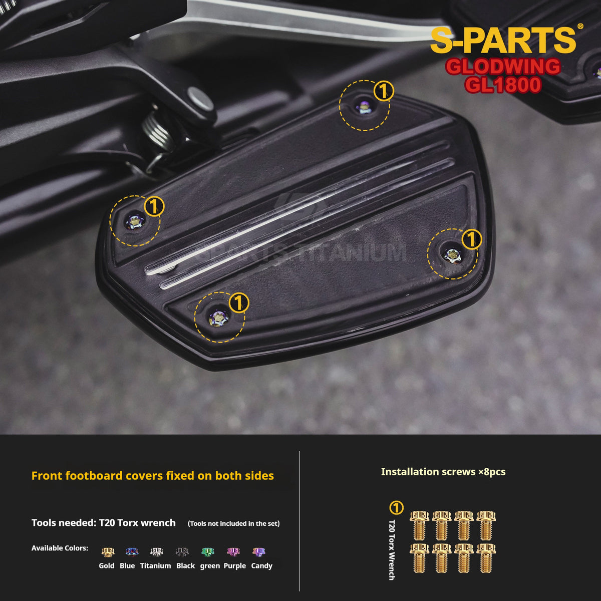 SPARTS Titanium Bolt Kit | Titanium for Honda Gold Wing GL1800 Motorcycle