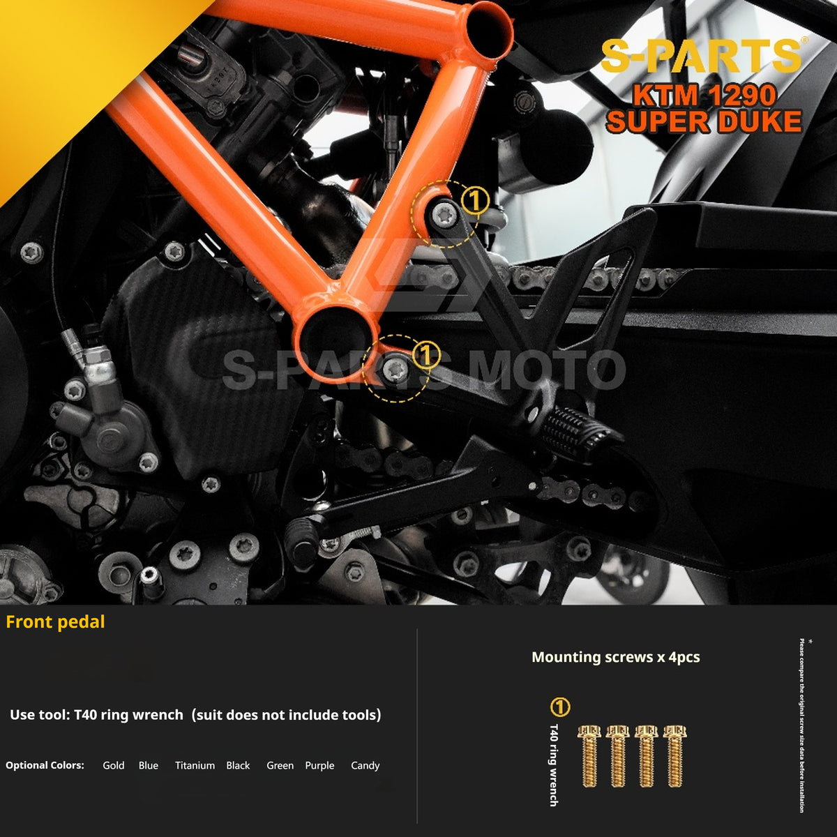 SPARTS Titanium Alloy Fasteners Compatible with KTM Super Duke 1290