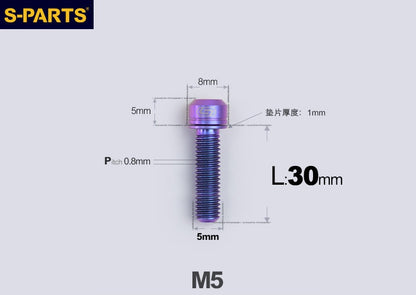 SPARTS M5 L10-50mm Titanium Alloy Screws