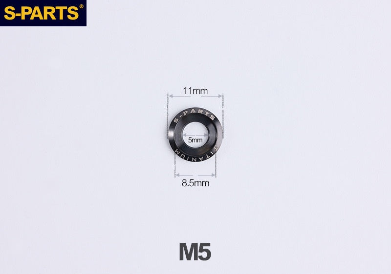 S-PARTS M3 / M4 / M5 / M6 / M8 / M10 / M12 TC4 Titanium Flat Washers forMotorcycles & Bicycles
