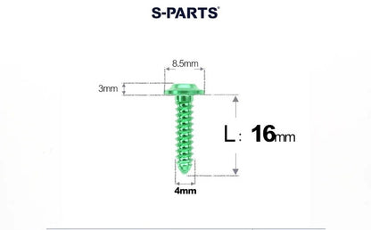 SPARTS M4 D8.5 Titanium Truss Head Self-Tapping Screws for Motorcycles