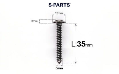 SPARTS M6 Titanium Flanged Button Head Self-Tapping Bolt D13