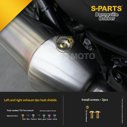 SPARTS Titanium Set Screws for Triumph Bonneville Bobber Motorcycle