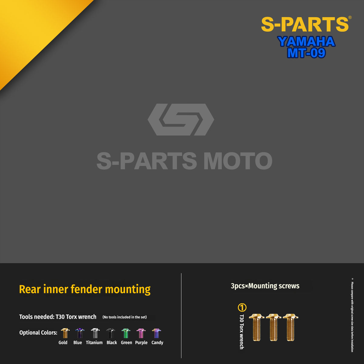 SPARTS Titanium Bolt Kit | TC4 Grade for  Yamaha MT-09 Motorcycle Fasteners