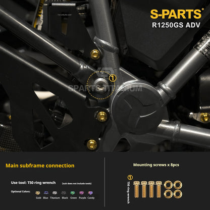 SPARTS Titanium Bolt Kit for BMW R 1250GS ADV – CNC Titanium Upgrade Kit