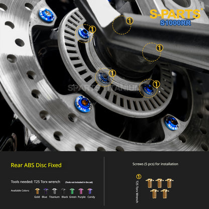 SPARTS Titanium Chassis Bolt Kit Brake Disc Caliper Sprocket Screws for BMW S1000RR