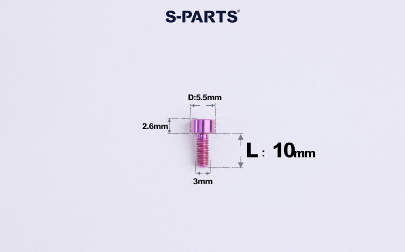 SPARTS M3 L6-20 Classic Button Head Purple Titanium Bolt