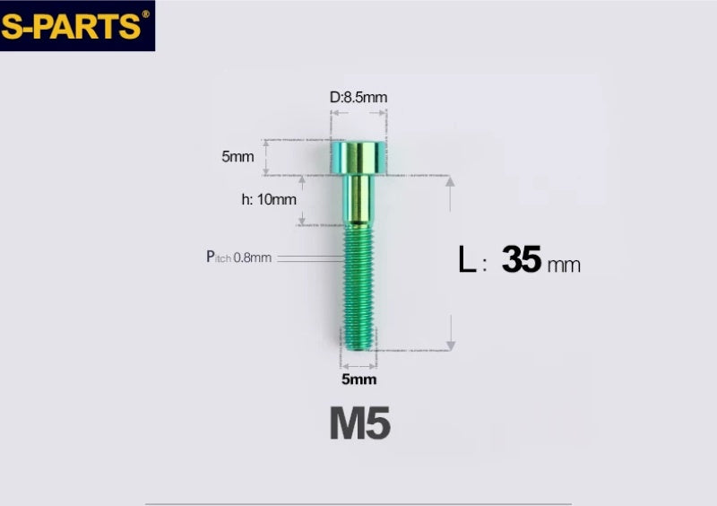 SPARTS M5 Titanium Socket Head Cap Bolts