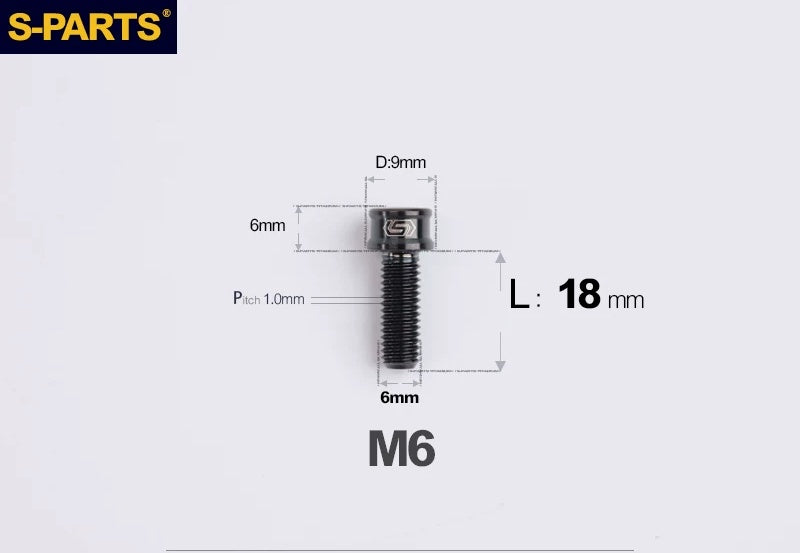 SPARTS M6×10–40mm SL Super Lightweight Titanium Socket Cap Bolts for Bicycles