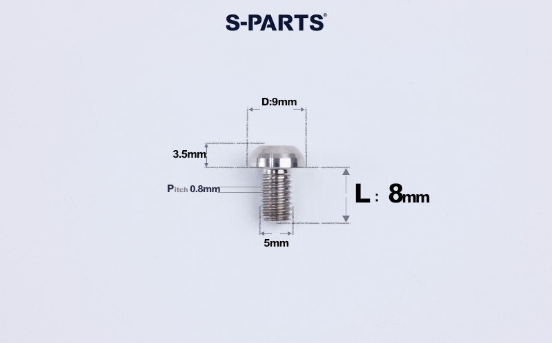 SPARTS A2 M5 Titanium Button Head Bolts for Bicycle Brake Caliper Upgrades Ultra-Light Fasteners