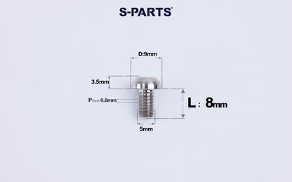 SPARTS A2 M5 Titanium Button Head Bolts for Bicycle Brake Caliper Upgrades Ultra-Light Fasteners