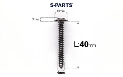 SPARTS M6 Titanium Flanged Button Head Self-Tapping Bolt D13