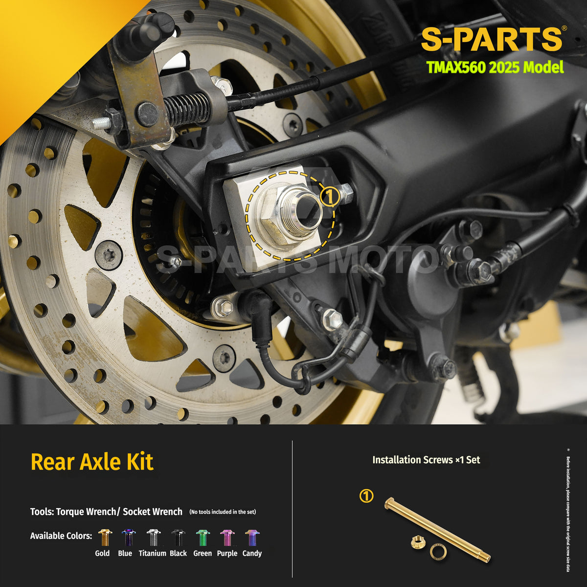 SPARTS Titanium Bolt Kit for YAMAHA TMAX560 2025-Front Section