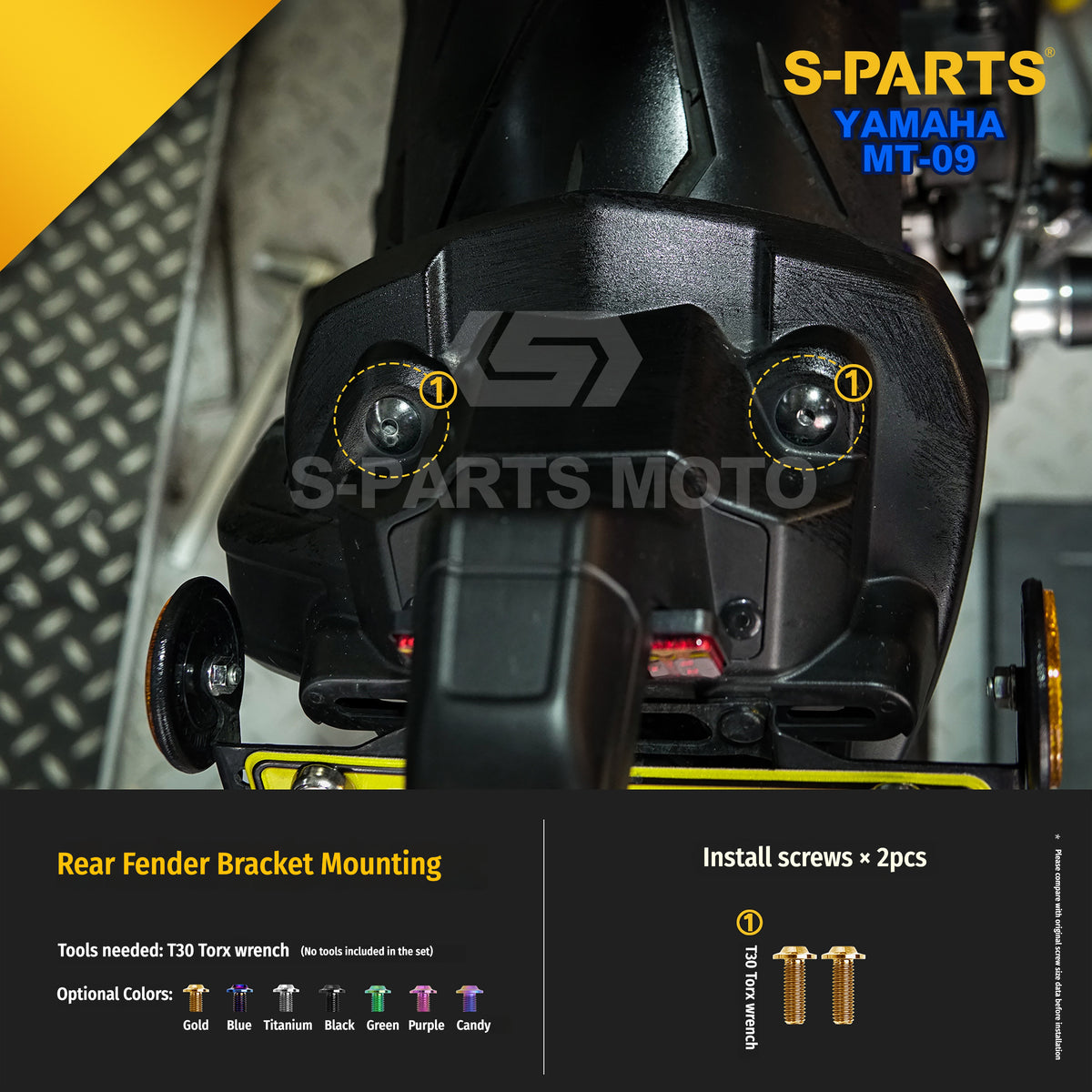 SPARTS Titanium Bolt Kit | TC4 Grade for  Yamaha MT-09 Motorcycle Fasteners