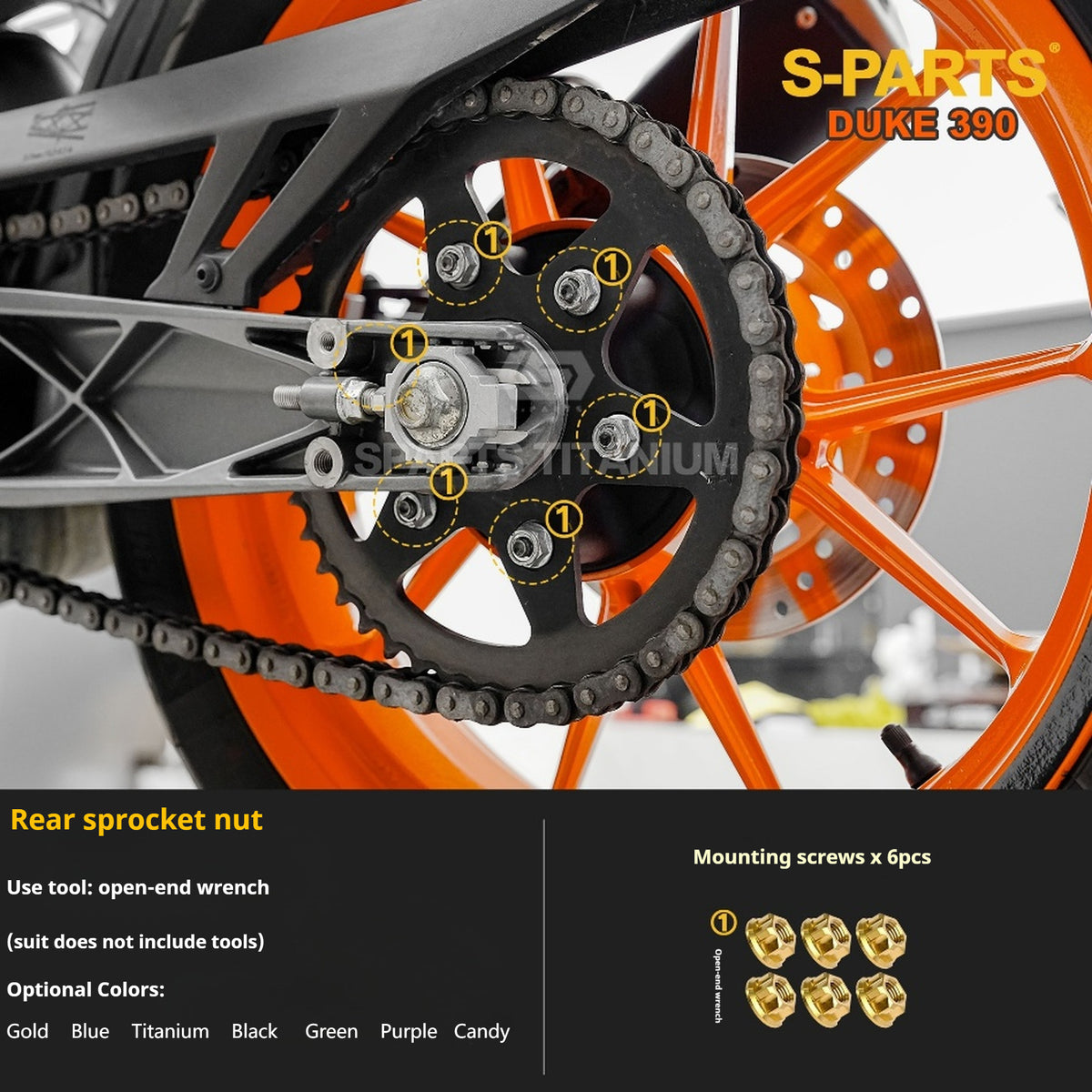 SPARTS KTM Duke 390 Full Bike Titanium Bolt Kit | Premium TC4 Motorcycle Fasteners