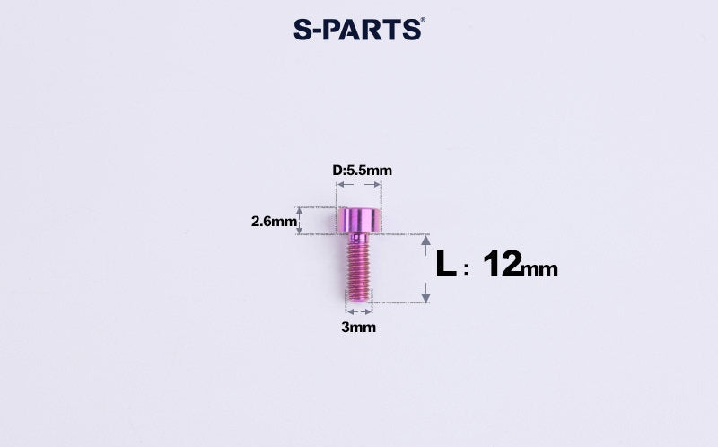 SPARTS M3 L6-20 Classic Button Head Purple Titanium Bolt