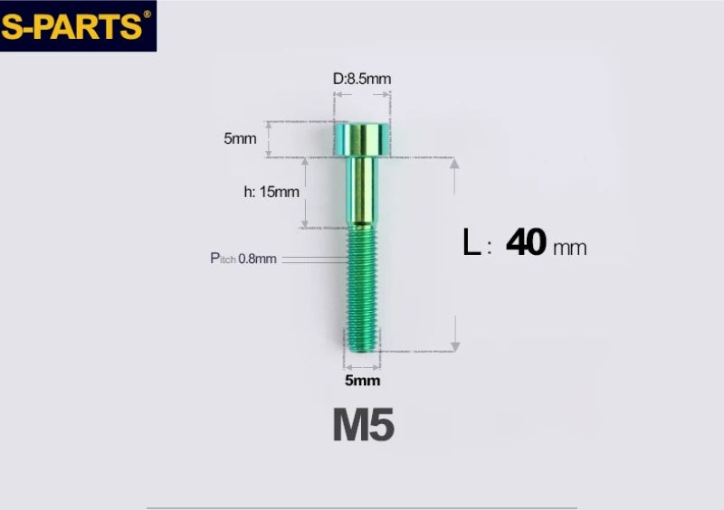 SPARTS M5 Titanium Socket Head Cap Bolts
