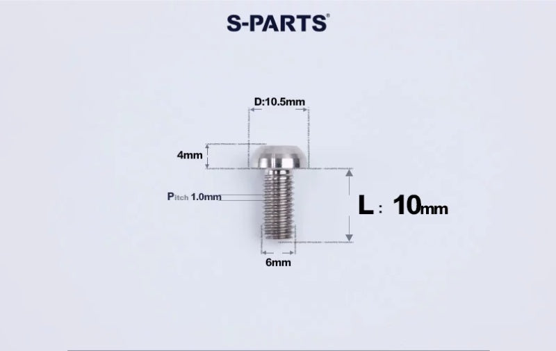 SPARTS M6×8–35mm Titanium Button Head Bolts for Bicycle Brake Calipers