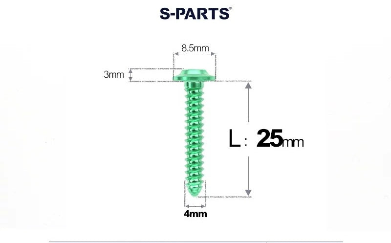 SPARTS M4 D8.5 Titanium Truss Head Self-Tapping Screws for Motorcycles