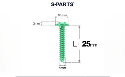 SPARTS M4 D8.5 Titanium Truss Head Self-Tapping Screws for Motorcycles