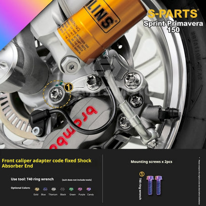 SPARTS Titanium Screw Set for Vespa Sprint/Primavera 150 – Custom Candy Color & CNC Titanium Upgrade Kit
