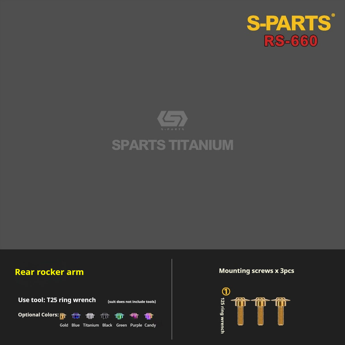 S-PARTS Titanium Complete Bolts Hardware Kit for Aprilia RS660 (2021+)