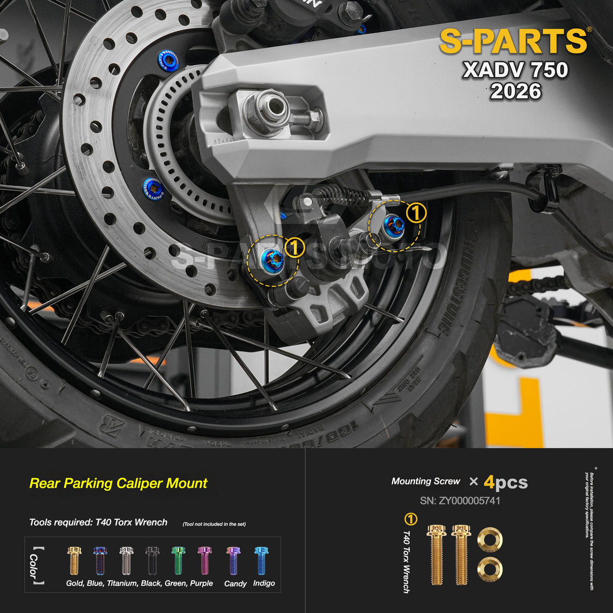 SPARTS Titanium Bolt Kit for Honda X-ADV 750 2026 Bodywork Fasteners