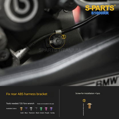 SPARTS Titanium Chassis Bolt Kit Brake Disc Caliper Sprocket Screws for BMW S1000RR