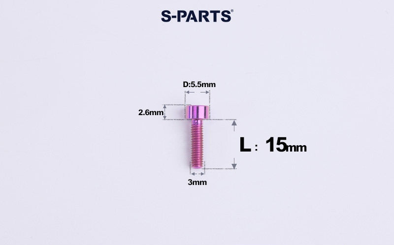 SPARTS M3 L6-20 Classic Button Head Purple Titanium Bolt