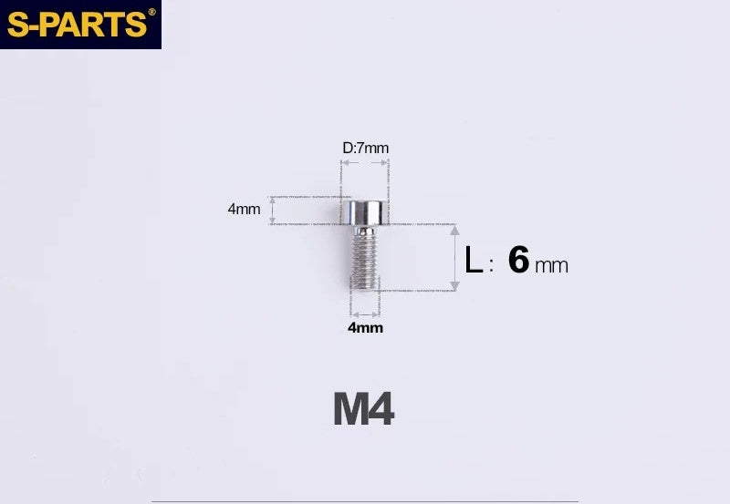 SPARTS Titanium Socket Head Bolts M4x6–25mm for Motorcycles