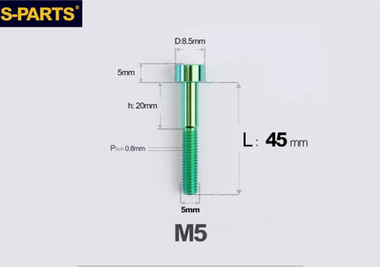 SPARTS M5 Titanium Socket Head Cap Bolts