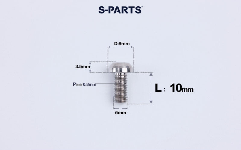SPARTS A2 M5 Titanium Button Head Bolts for Bicycle Brake Caliper Upgrades Ultra-Light Fasteners