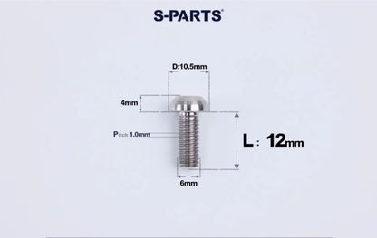 SPARTS M6×8–35mm Titanium Button Head Bolts for Bicycle Brake Calipers