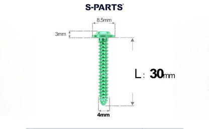 SPARTS M4 D8.5 Titanium Truss Head Self-Tapping Screws for Motorcycles