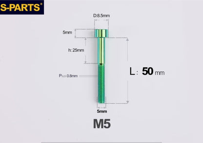 SPARTS M5 Titanium Socket Head Cap Bolts