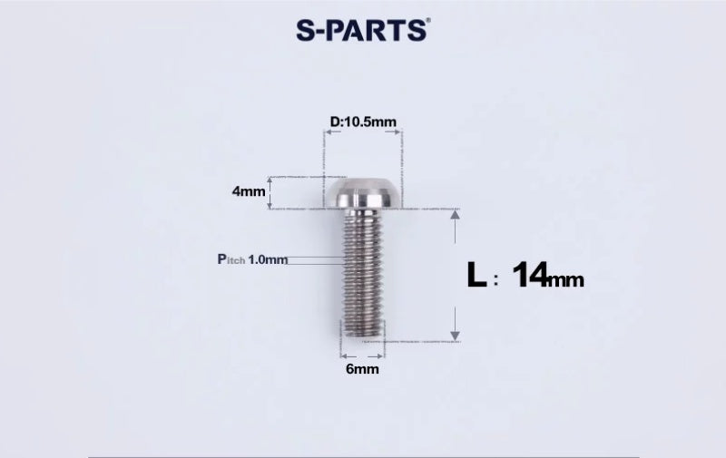 SPARTS M6×8–35mm Titanium Button Head Bolts for Bicycle Brake Calipers