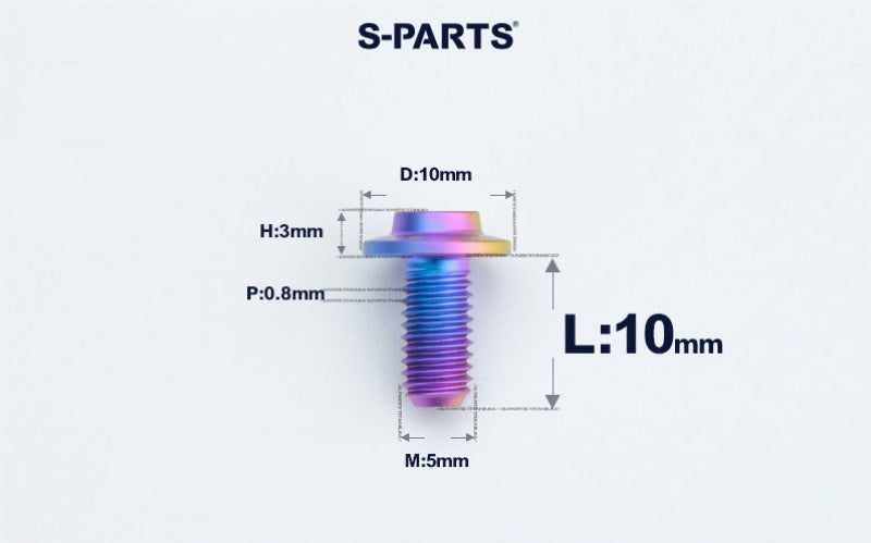 SPARTS A3 M5×L6-50 D10 Titanium Button Head Bolt for Motorcycle & Bicycle Lightweight Custom Fasteners
