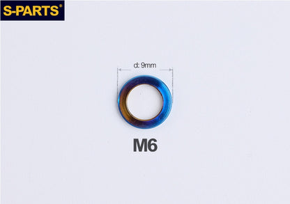 S-PARTS M3 / M4 / M5 / M6 / M8 / M10 / M12 TC4 Titanium Flat Washers forMotorcycles & Bicycles