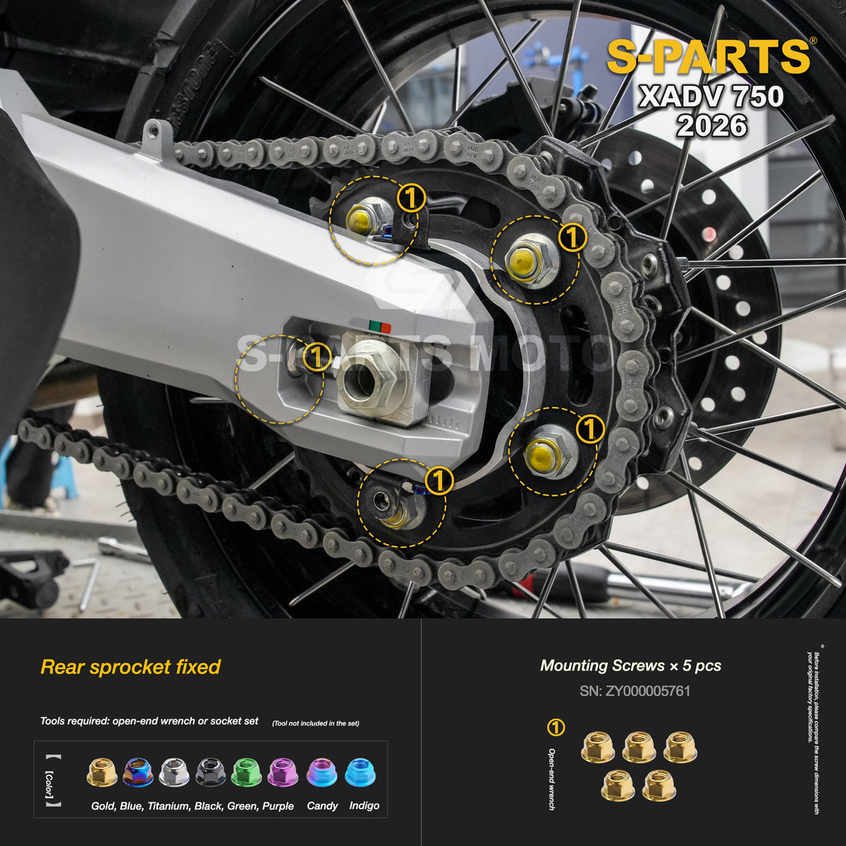 SPARTS Titanium Bolt Kit for Honda X-ADV 750 2026 Bodywork Fasteners