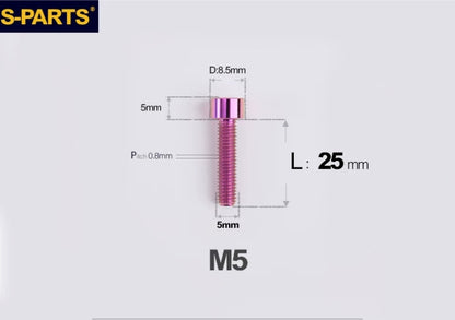 SPARTS M5 Titanium Socket Head Cap Bolts