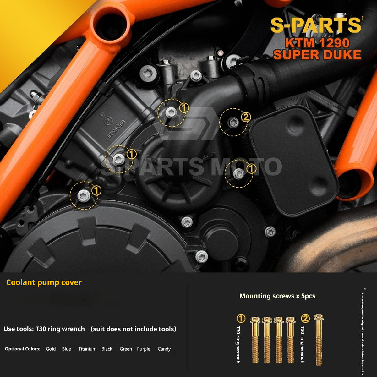 SPARTS Titanium Alloy Fasteners Compatible with KTM Super Duke 1290