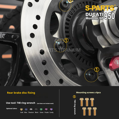 SPARTS Titanium Bolt Kit for Ducati New Monster SP 950 – CNC Titanium Upgrade Kit