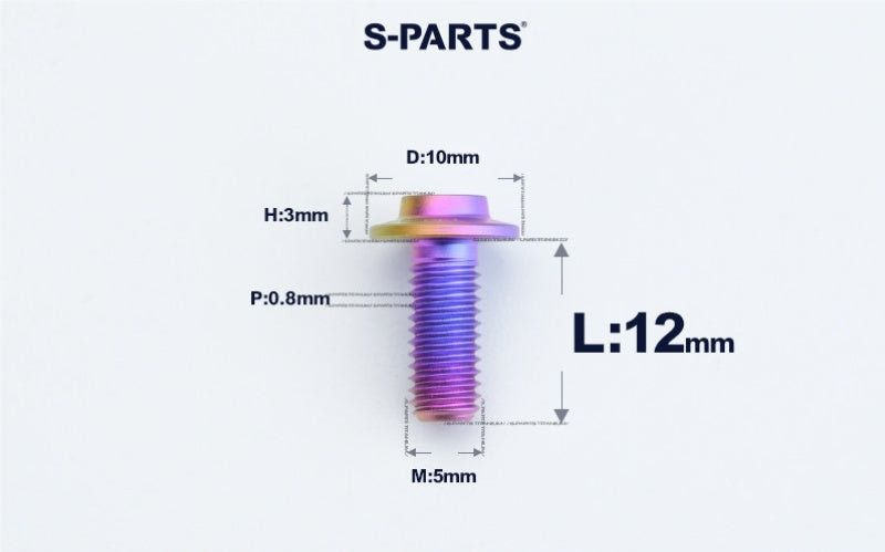 SPARTS A3 M5×L6-50 D10 Titanium Button Head Bolt for Motorcycle & Bicycle Lightweight Custom Fasteners