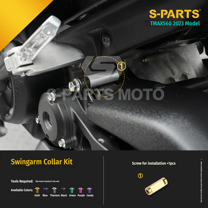 SPARTS Titanium Bolt Kit for Yamaha TMAX560 2023-Rear / Drive / Exhaust System