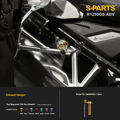 SPARTS Titanium Engine Cover, Exhaust & Crash Bar Bolt Kit for BMW R1250GS / ADV